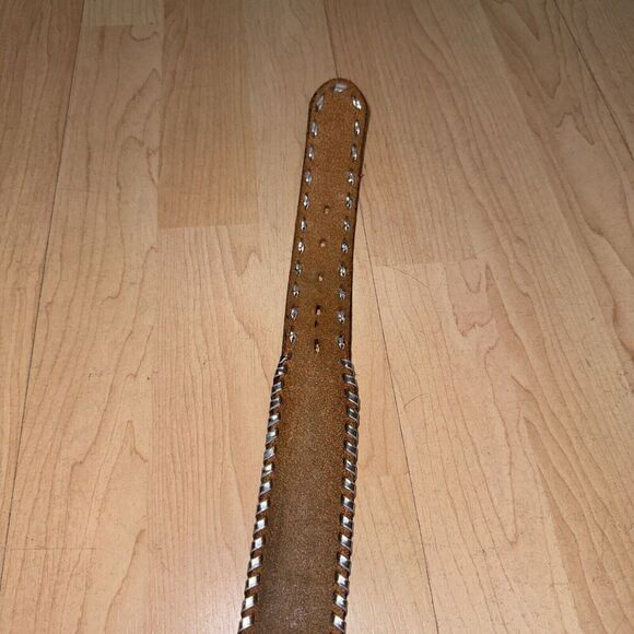 Western Belt Cowboy Rodeo Leather Hand Tooled Removable Colorado Buckle - Picture 11 of 13